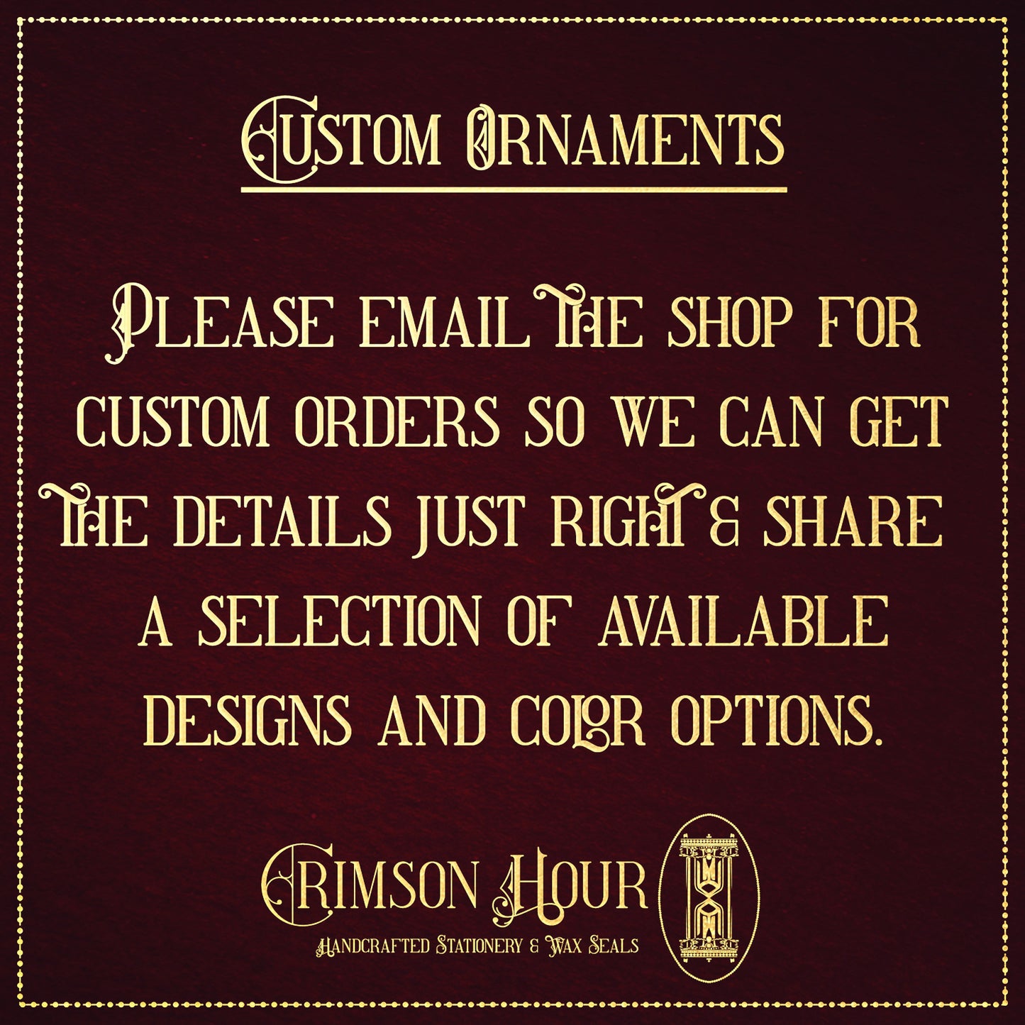 Frame Ornament | Custom